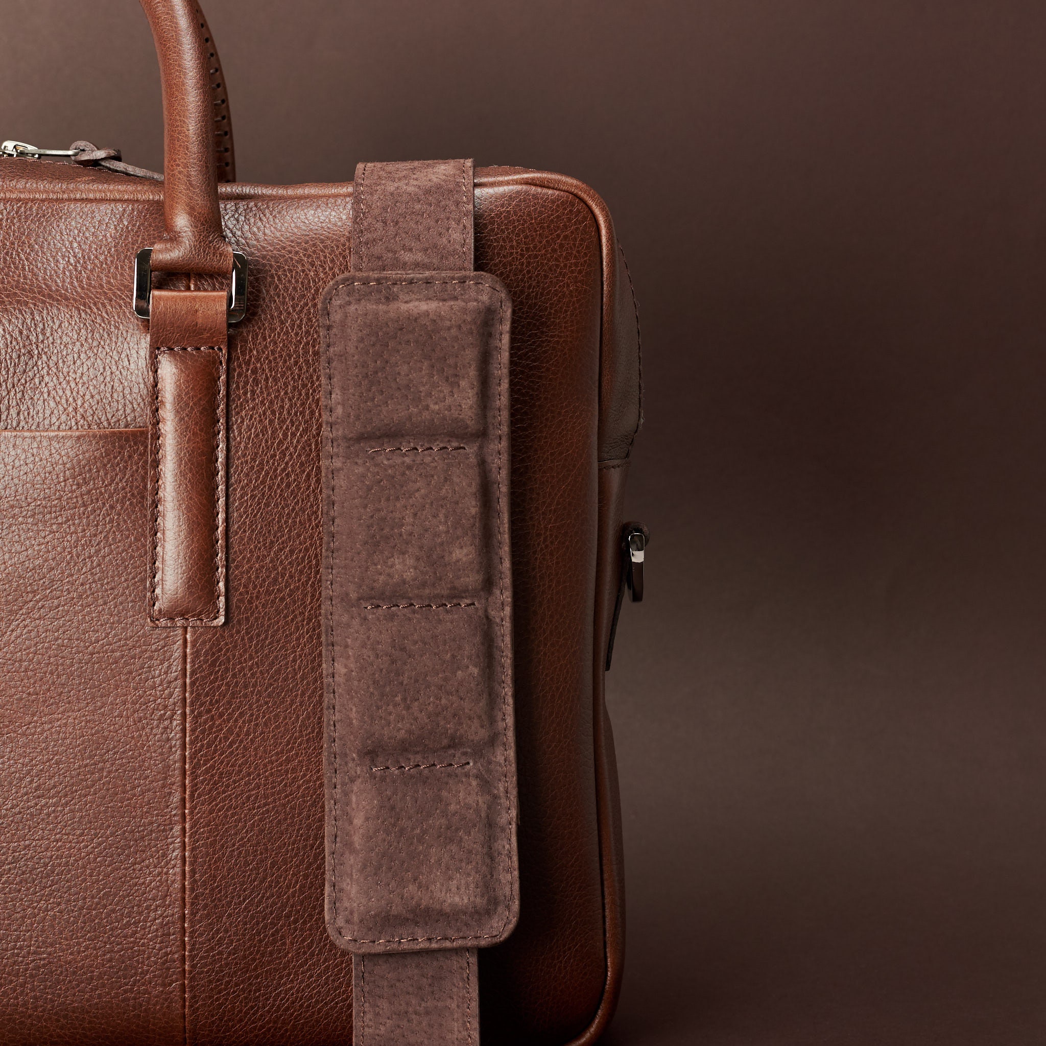 Brown Leather Office Briefcase Men Attache, Document Portfolio ...