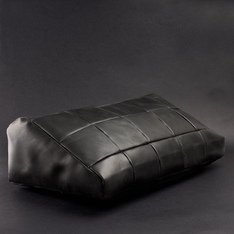 Black Leather Footrest Ergonomic Foot Rest Desk Cover Etsy