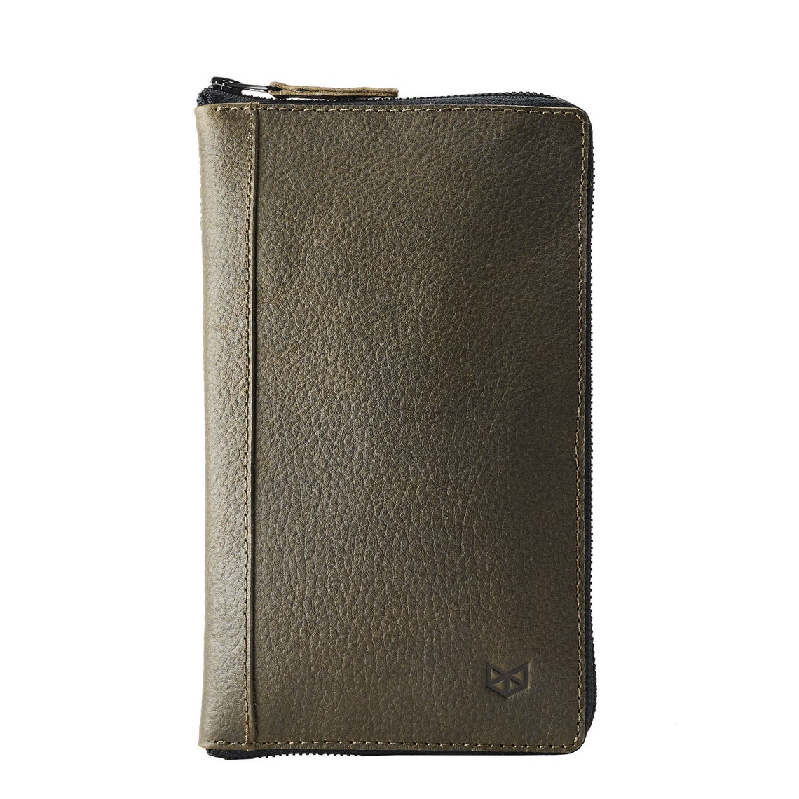 Green Leather Travel Document Organizer Men Passport Wallet Etsy