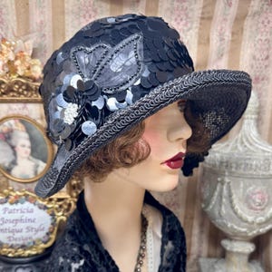 Vintage 1920s Sequin Beaded Hat - Etsy