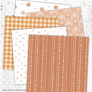 Fall Paper Pack Cozy Fall Digital Pattern Commercial Use Seamless ...
