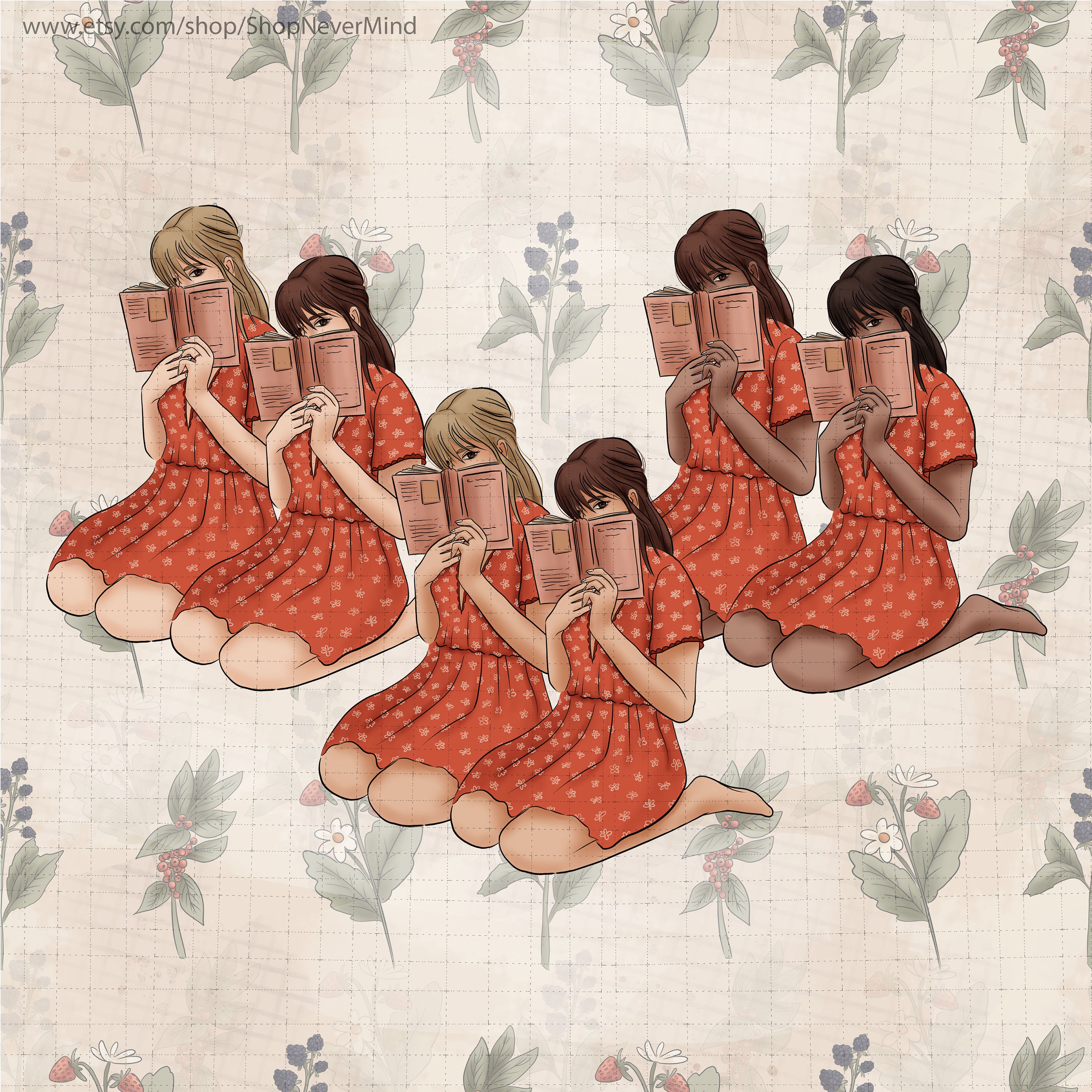 Fall Fashion Girls Clipart Kit Commercial Use Fashion Girl - Etsy
