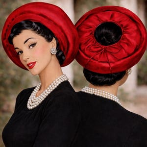 3 chapeaux surdimensionnés uniques des années 40 et patron de couture de sac M 1378