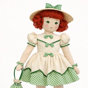 Boneca de pano articulada, padrão e roupas 208, pedido pelo correio, 27" de altura, Ledger Soft Girl