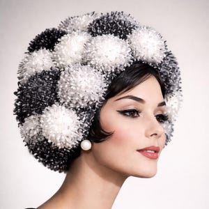 Letter CROCHET PomPon Hat Pattern Mail Order 5462 Design