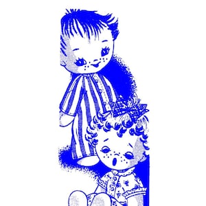 Patrón de calcetín con letras para MUÑECAS Hermano Hermana 7380 Diseño Pedido por correo NIÑO y niña con ropa