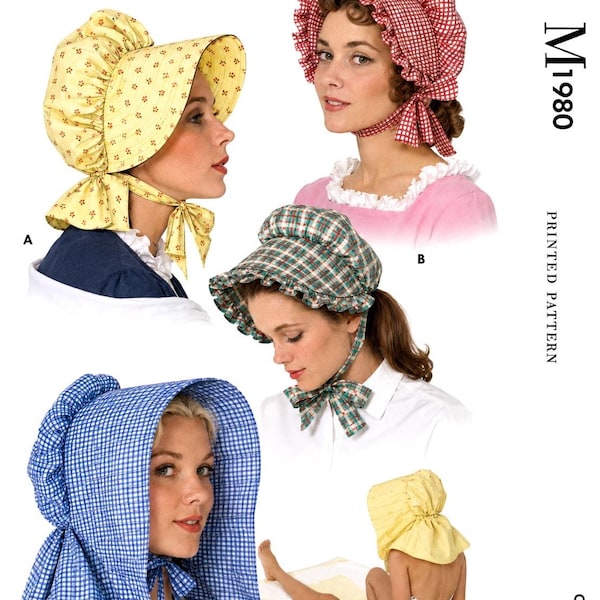 Patrón de costura para gorro HAT M 1980 SunBonnet Ledger Pdf