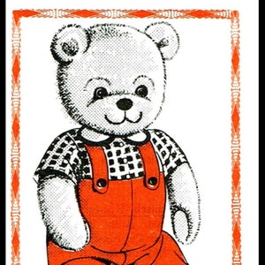 Design 7016 Stuffed Animal Teddy Bear Pattern COPY 16" Tall Mail ORder Ledger Pdf