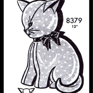 Mail Order 8379 Design CAT Kitty Kitten Dog Puppy Toy  1940s Stuffed Animal   Pattern Pdf