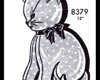 Mail Order 8379 Design CAT Kitty Kitten Dog Puppy Toy  1940s Stuffed Animal   Pattern Pdf