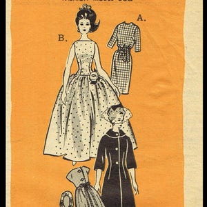 Ledger Doll Dress Pattern 11 1/2 &quot;Fashion Mail Order 9277
