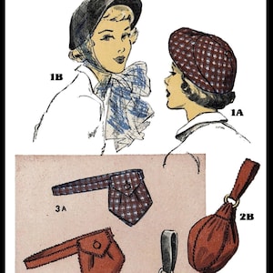 Advance 4990 Millinery Hat & Bag    Pattern Cancer Chemo 1 Size P.D.F.