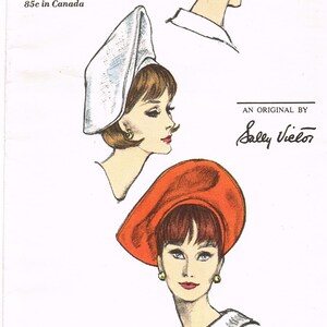 VOGUE # 6431 Designer Sally Victor Hats ! Large Beret    Pattern Millinery Chemo Cancer