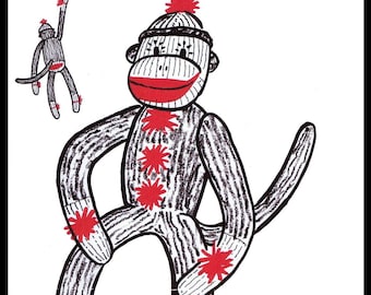 LETTER Sock Monkey Pattern Mail Order Stuffed Animal Toy 1940s Pdf
