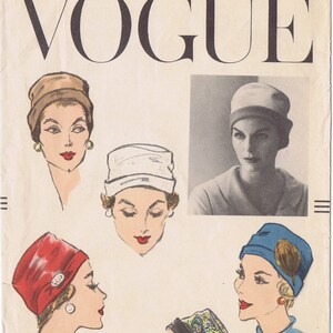 22" Vogue #9007 CLOCHE John Frederics Hat Ledger Pattern      Millinery  Cancer Chemo