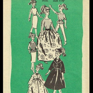 Patrón de muñeca de moda para adolescentes 4592 Vestido por correo de 11 1/2"
