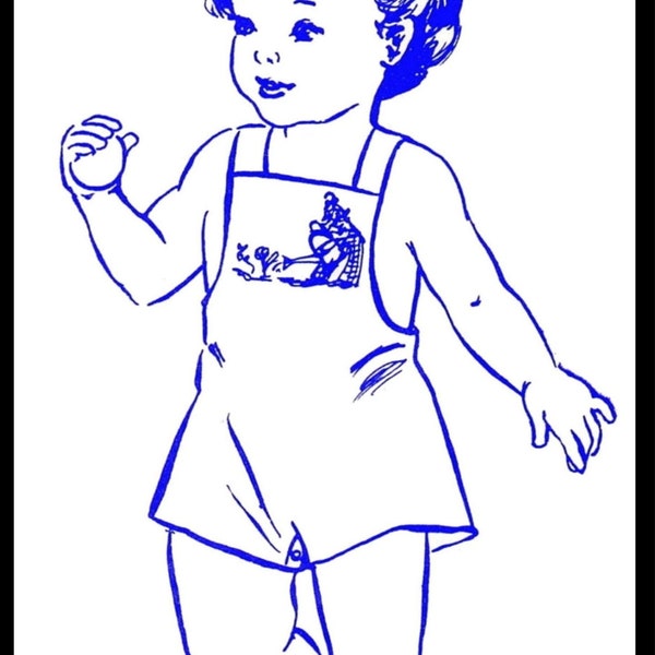 Mail Order # 5237  Pattern Infant Baby Unisex Romper Sunsuit Playsuit Sleeper 1 Size Pdf COPY Ledger