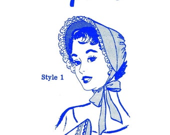 Letter Bonnet HAT Pattern 7324 Mail Order Medium Pdf