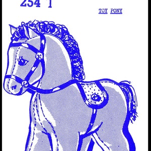 LETTER Horse Pony Pattern 254T Mail Order Stuffed Animal Childs Toy Approx. 12.5&quot; X 8&quot; Pdf