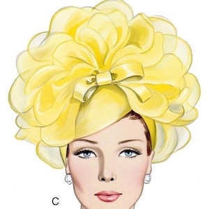 Bride Wedding Bridal Veil Hat Sewing Pattern PDF 7082 Bridesmaid