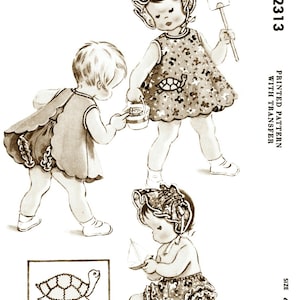Sz 6Mth~ M 2313 Pattern Dress Topper Bonnet Sundress Panties Toddler Girls Child Pdf