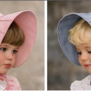 Child 19" Head BABY BONNET Hat Sewing Pattern M 1526 Sunbonnet Pdf