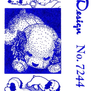 Kuscheltier Schnittmuster PUPPY Schlafender Hund Perro Cane Mail Order 7244 Design Pdf Ledger