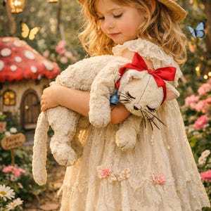 Sleeping CAT Sewing Pattern UNPRINTED Advance 6931 Toy Stuffed Animal / Pajama Bag Pdf LETTER