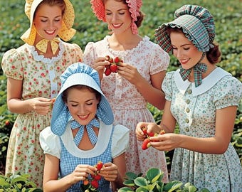 1980 Centennial HAT Bonnet Sewing Pattern Sunbonnet Ledger Pdf
