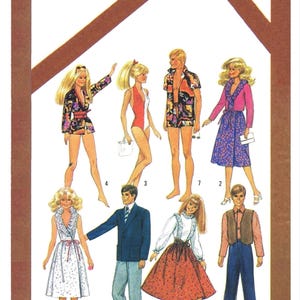 Letter S 5807 Doll Pattern Fashion Girl & Boy Clothing 11.5" and 12" Pdf