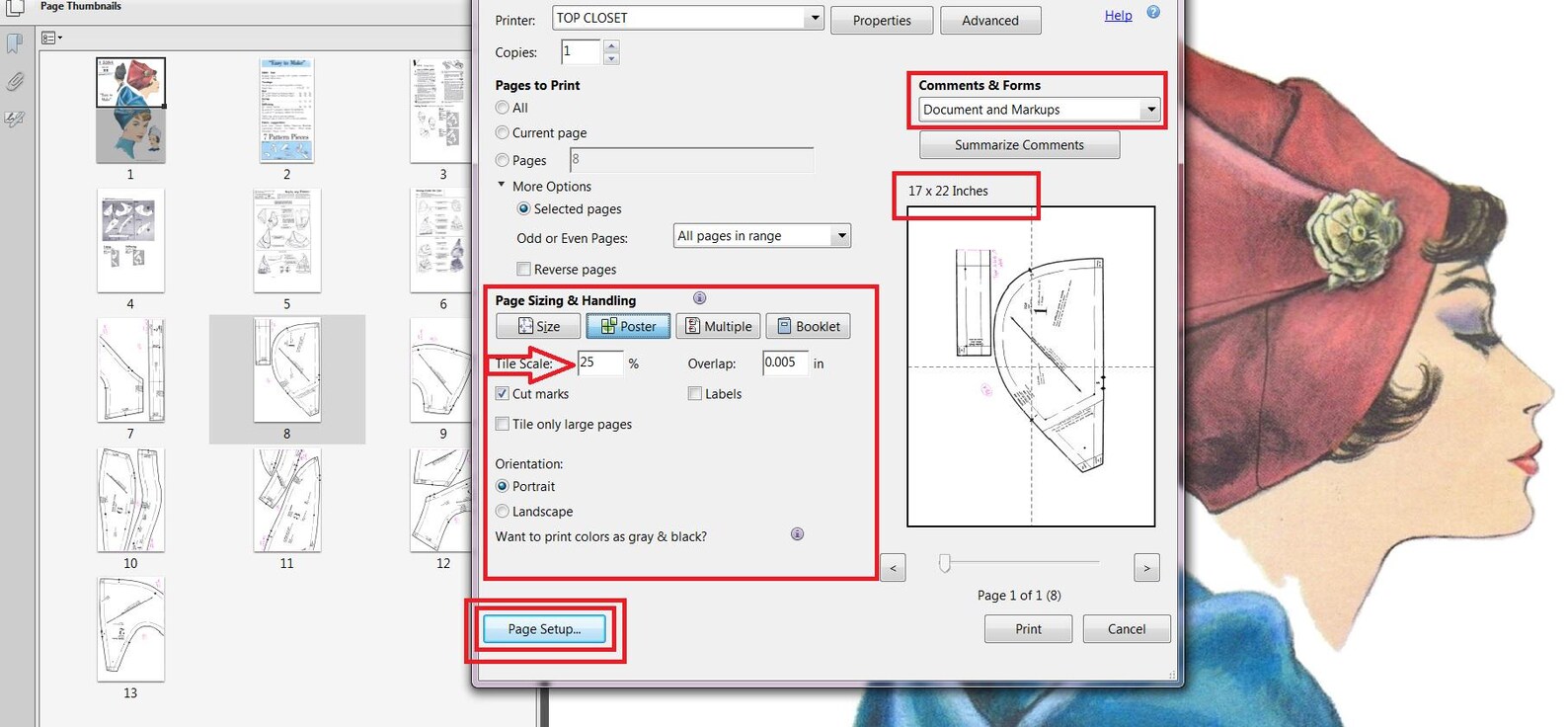 Sz 23 V 5384 Pattern Ladies Draped Toque Cap Hat - Etsy