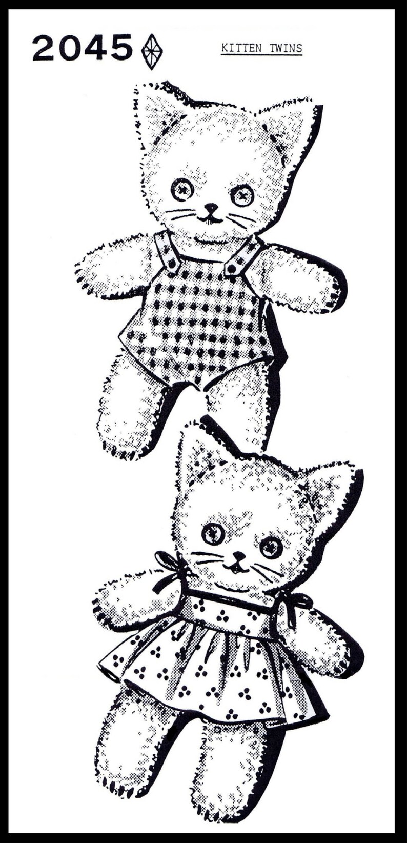 PDF ONLY Terry Cloth Fabric Sewing Pattern CAT Kitty Kitten - Etsy