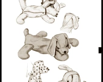 Letter Advance 6588 Sleeping PUPPY Dog Pattern Toy Stuffed Animal or Pajama Bag Perro Cane 16&quot; Pdf