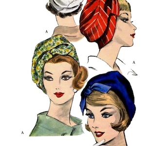 V 5336 Pattern Profile Toque Hat Designer 23" Head