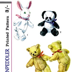 レターS.167パターン ぬいぐるみ ウサギ パンダ テディベア PDF