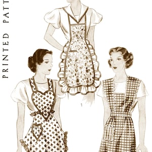 PR 8514 Bib Apron Pattern 30&#39;s Cook Cooking Kitchen Hostess Pdf
