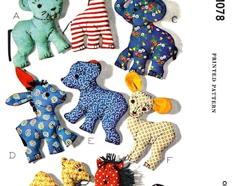 Lettre 8 peluches Patron de couture BÉBÉ Jouet créatif Pdf M 1078 Girafe Âne Chameau Faune