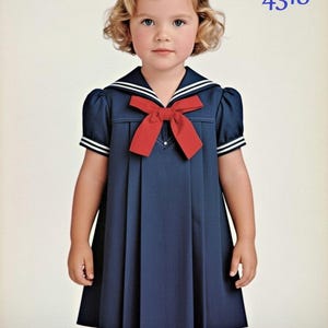 SAILOR Dress Sewing Pattern M 4318 Nautical Frock Sundress Size ~2~ Pdf