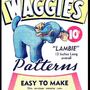 LETTER Lambie Mail Order Design Stofftier Handwerk Muster 13 &quot;Lamm Pdf