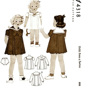 M 4318 Pattern SAILOR Nautical Dress Frock Sundress Size ~2~ Child Girls Pdf