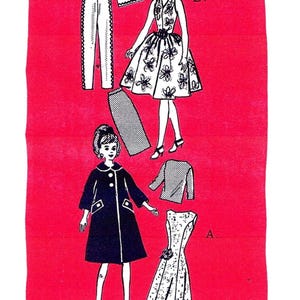 CARTA 11 1/2" Padrão de vestido de boneca adolescente Mail Order 4784 Pdf