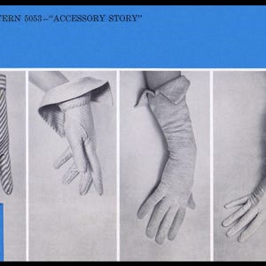 Größe 7 ~ Schnittmuster für Handschuhe WD 5053 Zubehör PDF 1950er Jahre