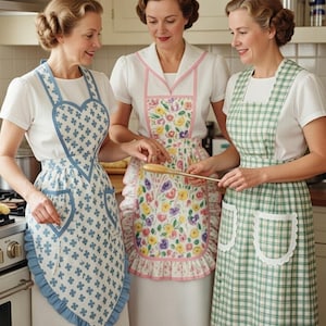 Patrón de costura para delantal con pechera PR 8514 para cocineros, anfitriones de cocina, años 30 (PDF)