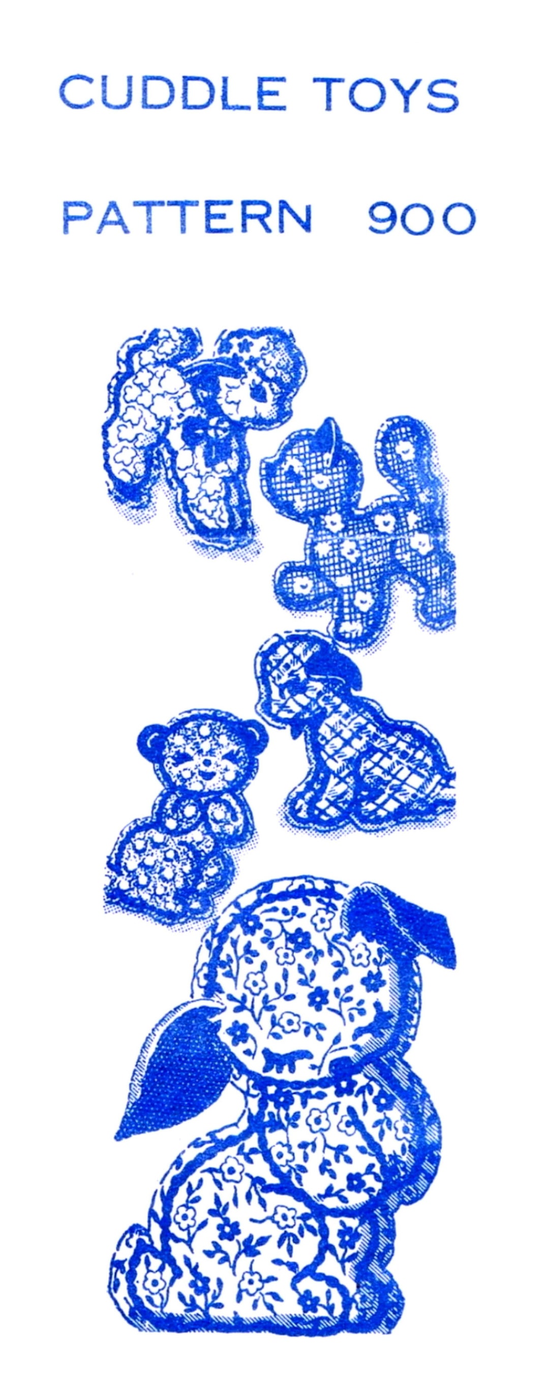 LETTER 900 Mail Order Design 8 Stuffed Animals Pattern Etsy