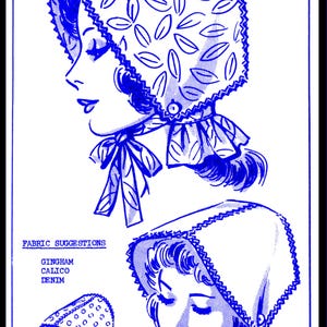 Bonnet Sunbonnet Hüte Cap Muster 1 Größe Mail Order 2528 Pdf
