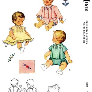 Sz ~6mth~ UniSex Sewing Pattern M 1618 Pinafore Jacket & Diaper Cover Toddler Pdf