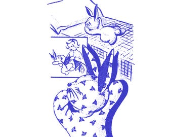Hase Pyjama-Tasche Muster Schlafender Hase 24"oder Kuscheltier Mail Order 7248 Design Pdf