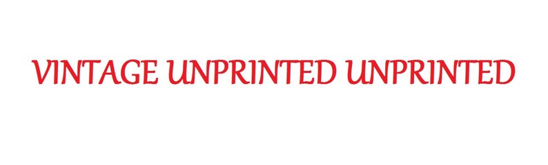 May include: Vintage unprinted unprinted text in red.