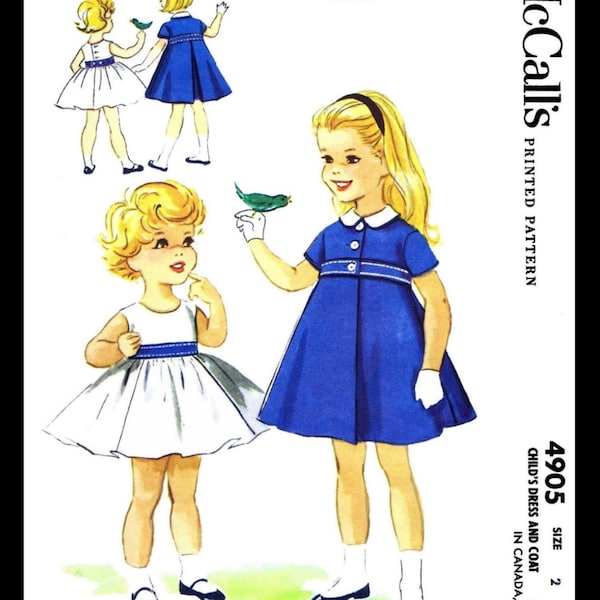 McCall's # 4905 Pattern Designer Helen Lee Child Girls Doll Dress Frock Coat Hat Cap