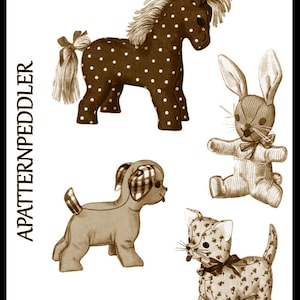 Letra S 4915 Patrón Animal de Peluche Conejo Gato Perro Caballo 7.5-9" PDF Pdf